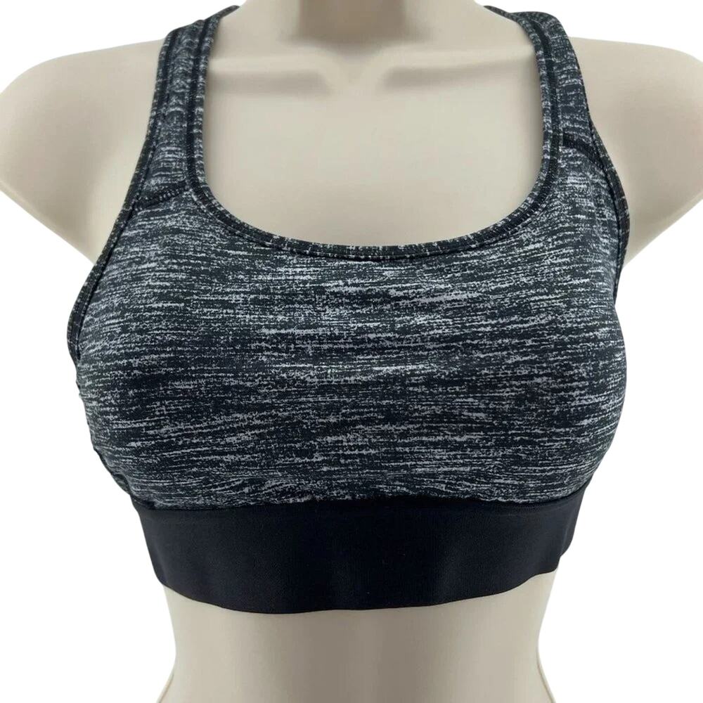 Victoria's Secret Sports Bra Small Black Racerback The Player